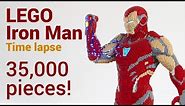 This life-size LEGO Iron Man from Avengers: End Game uses 35,000 pieces!
