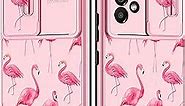 Goocrux for Samsung Galaxy A53 5G Case Flamingos for Women Cute Girly Phone Cover Pretty Animal Design Aesthetic with Slide Camera Cover Unique Fashion Cases for Galaxy A53 6.5 inch