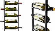 YANGSHUO Wine Rack Wall Mounted: Wall Wine Holder for 10 Wine Bottles - 4ft Morden Wine Rack Organizer Wine Storage Display
