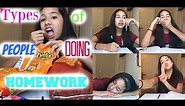 Types Of People Doing Homework