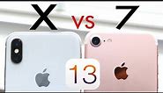 iPhone 7 Vs iPhone X On iOS 13! (Speed Comparison) (Review)