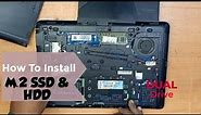How to Install M.2 SSD & Hard drive Combo in HP EliteBook 840 G1/How to install M.2 ssd and hdd