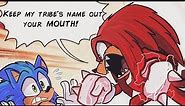 Knuckles is Fed Up with Sonic (Custom Quotes Comic Dub) (comic by ArianeDraws)