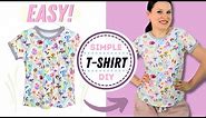 How to make this EASY t-shirt from scratch? just 2 pattern pieces + beginner friendly!