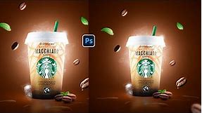 Creative poster design for Starbucks coffee | Photoshop