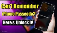 Can't Remember iPhone Passcode? Here’s How to Unlock it!