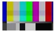 TV Color Bars Background of low and bad signal with glitch and noise...