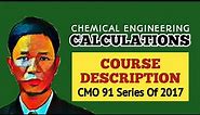 CHEMICAL ENGINEERING CALCULATIONS - COURSE DESCRIPTION