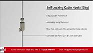 Self Locking Cable Hook | Perlon & Cable Adjustable Hooks | Art Gallery Picture Hanging Systems