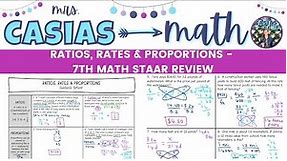 Ratios, Rates and Proportions | 7th Grade Math STAAR Test Review Lesson