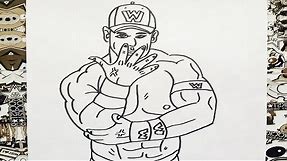 Como dibujar a john cena | how to draw john cena | como desenhar o john cena