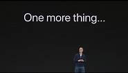 ONE MORE THING iPhone X (2017)