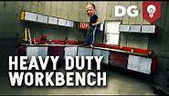 Build a Cheap DIY Heavy Duty Metal Workbench with Storage Cabinets