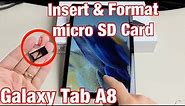 Galaxy Tab A8: How to Insert SD Card & Format