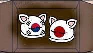 countryballs //chinaball, north koreaball, south koreaball cat and japanabll cat//🇨🇳🇰🇷🇯🇵🇰🇵