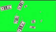 Falling money Green Screen