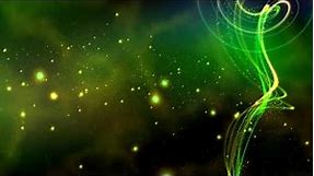 4K Glowing Green Sparkling Waves 2160p Free Motion Background