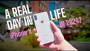 Is the iPhone X USABLE in 2024? - A Real Day In Life