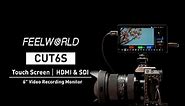 FEELWORLD CUT6S 6 Inch Touch Screen Recorder Monitor 4K HDMI 3G-SDI for Film Production and Live