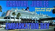 Embarkation Day on the Carnival Jubilee out of Galveston Texas The newest ship in the Carnival Fleet