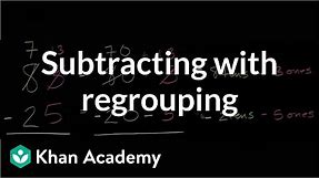 Subtracting with regrouping (borrowing) | Early Math | Khan Academy