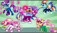 My Little Pony Mane 6 Transform into Crystal Rainbow Power Power Ponies - Kids Coloring Book