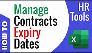 HR Excel Tools | Managing Contracts Expiry Dates