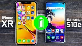 Samsung Galaxy S10e vs iPhone XR - Battery Comparison