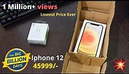 2022 iPhone 12 White Unboxing only at 45999/-| Big Billion Days Flipkart Offer🔥 Apple 20w Charger