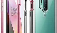 Poetic Guardian Series Case Designed for OnePlus 8 Pro Case, Full-Body Hybrid Shockproof Bumper Cover with Built-in-Screen Protector, Pink/Clear