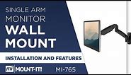 Computer Monitor Wall Mount | Installation and Features (MI-765)