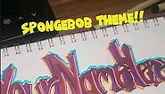 Spongebob Themed Name Art 🎨 #spongebob #art #shorts