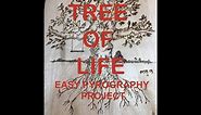 Pyrography Tree of Life - Easy beginner wood burning project