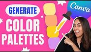 5 ways to generate a COLOR PALETTE in Canva | Tutorial for beginners + BONUS
