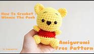 Part 1 | How to crochet Winnie the pooh | Step by step video tutorial | Amigurumi free pattern