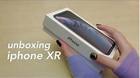 iphone xr unboxing in late 2021 | black, 64gb | +accessories