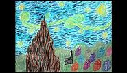 Make Your Own Starry Night - Step by Step Tutorial for Making a Starry Night Crayon Resist