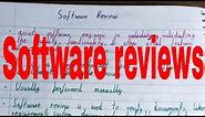 Software reviews in software engineering|What is software review|Software review|Software testing
