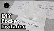 How to make a lace pocket wedding invitation | DIY invitations