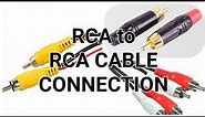 RCA TO RCA CABLE CONNECTION DIAGRAM SIMPLE WAY