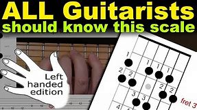LEFT HANDED guitar scale every guitarists should learn - How to play the Major scale (updated)