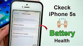 How to Check the Battery Health of iPhone 5s🔥🔥 || See Battery Health of iPhone 5s.