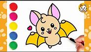 How to Draw a Cute Bat | Easy Step by Step Drawing