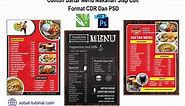 Contoh Daftar Menu Makanan Siap Edit Format CDR Dan PSD
