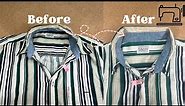 How to Fix a Frayed Shirt Collar with Easy Steps|DIY