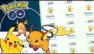 Pokemon GO | HIGH CP PIKACHU EVOLUTION TO RAICHU! Pikachu Catching MADNESS