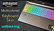 Keyboard Protector Unboxing / Rainbow Design / Best keyboard skin for 15.6 inch laptop 🔥
