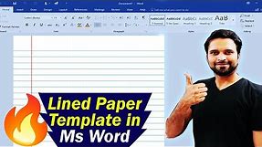 Make Lined Paper Template in Ms Word