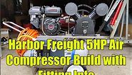 Harbor Freight 5HP Gas Air Compressor Build with Pump Discharge Fitting Info