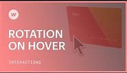 Rotation on hover - Webflow interactions and animations tutorial
